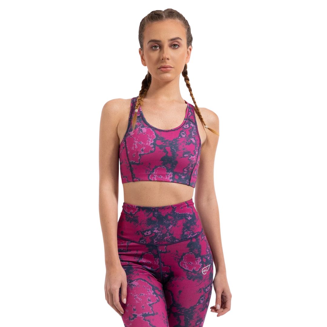 Lava Print Padded Sports Bra