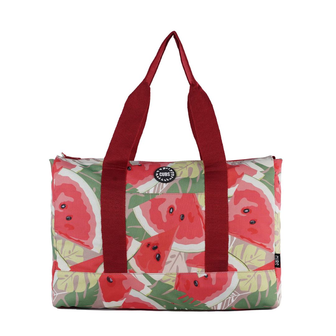 Water Melons & Red Tie Dye Double Face Tote Bag